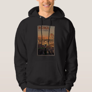 Rome - Colosseum och månen Sweatshirt Med Luva