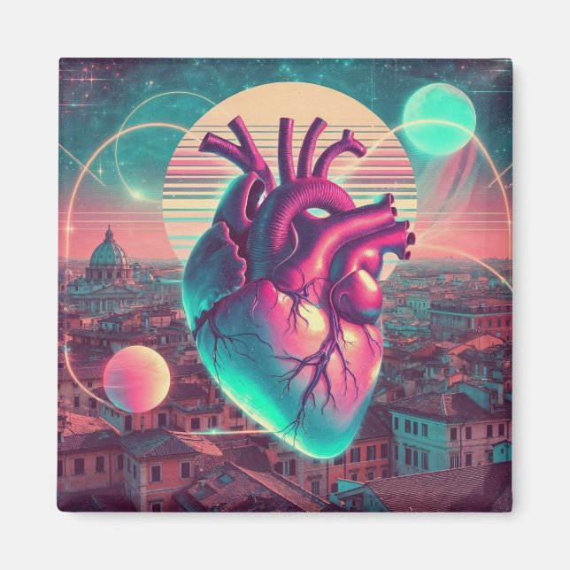 Rome | Ethereal Dreamy Urban Vaporwave Retrowave Magnet (Framsidan)