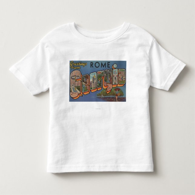 Rome GeorgiaLarge brev ScenesRome, GA Tee Shirt (Framsida)