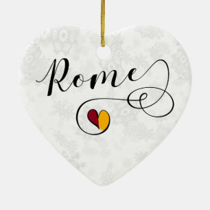 Rome hjärta, julgranprydnad, italien julgransprydnad keramik