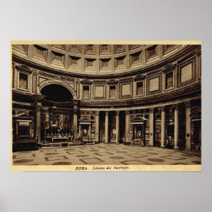 Rome insida pantheonen poster