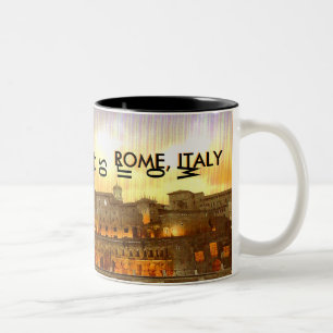 ROME ITALIEN (Mojisola en Gbadamosi - en Okubule) Två-Tonad Mugg