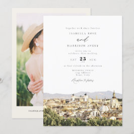 ROME Italien Skyline Destination Wedding Inbjudningar