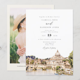 ROME Italien Skyline Destination Wedding Inbjudningar