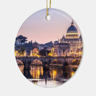 Rome italien - St Peters domkyrka Julgransprydnad Keramik