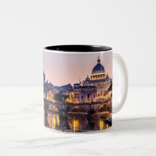 Rome italien - St Peters domkyrka Två-Tonad Mugg