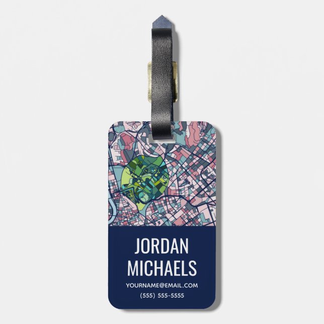 Rome italienkarta bagagebricka (Baksidan Lodrät)