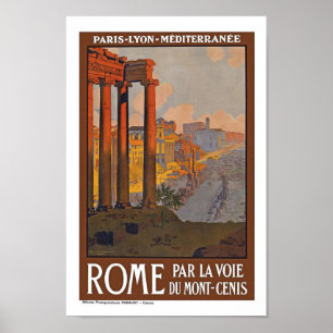 Rome italienvintage resor poster