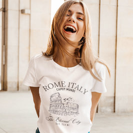 Rome Italy Vintage Landscape Roman Colosseum T Shirt