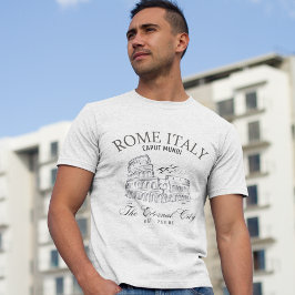 Rome Italy Vintage Landscape Roman Colosseum T Shirt