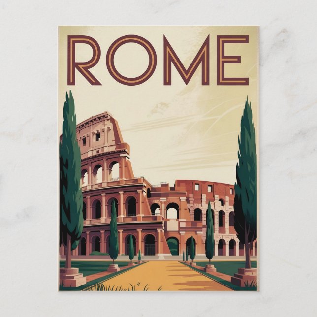 Rome Italy vintage Vykort (Framsida)