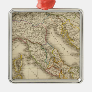 Rome kartbokkarta julgransprydnad metall