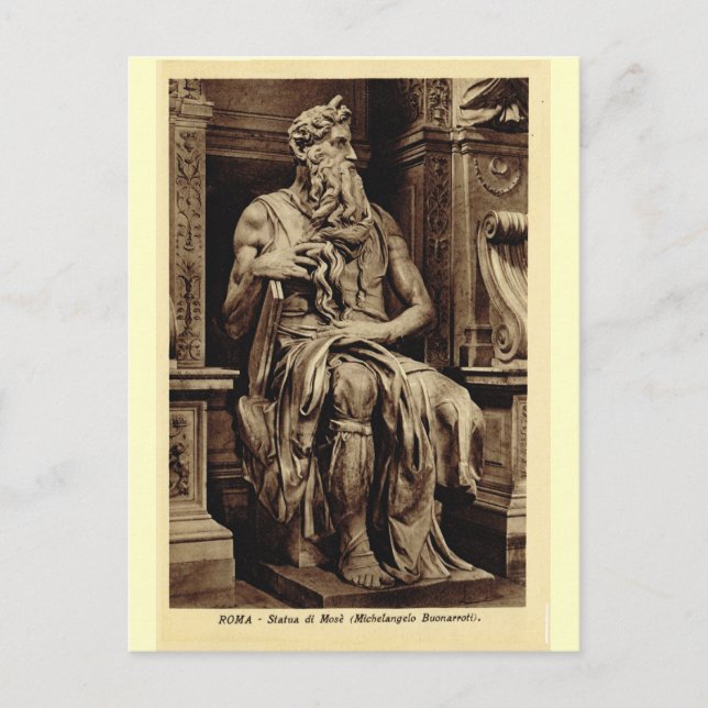 Rome Moses, vid Michelangelo Vykort (Framsida)
