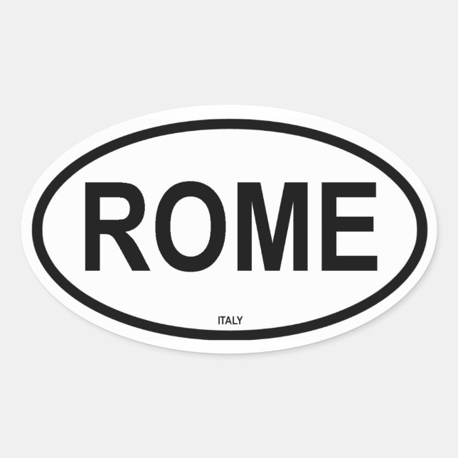 ROME OVALT KLISTERMÄRKE (Framsida)