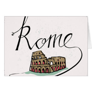 Rome räcker märkt design hälsningskort