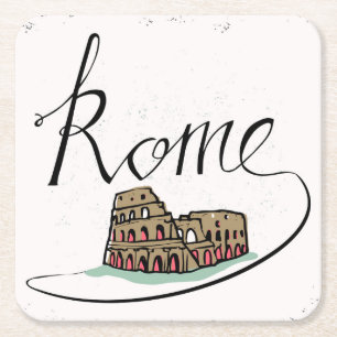 Rome räcker märkt design underlägg papper kvadrat