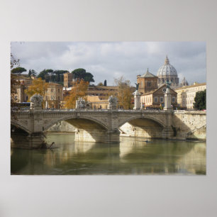 Rome Tiber överbryggar Poster