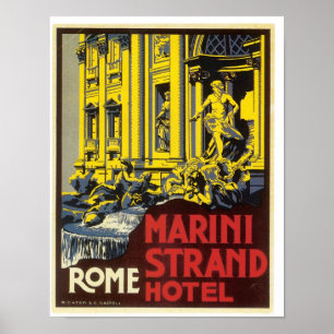 Rome Trevi-fontän Poster