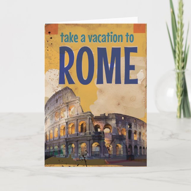 Rome vintage resoraffisch kort (Framsida)