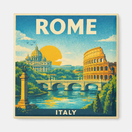 Rome Vintage Travel Poster Magnet
