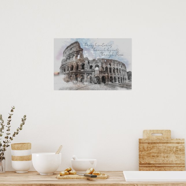 Rome vykort – Genom århundraden, genom legender Poster (Kök)