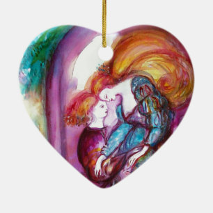 ROMEO AND JULIET Romantic Valentines's Day Julgransprydnad Keramik