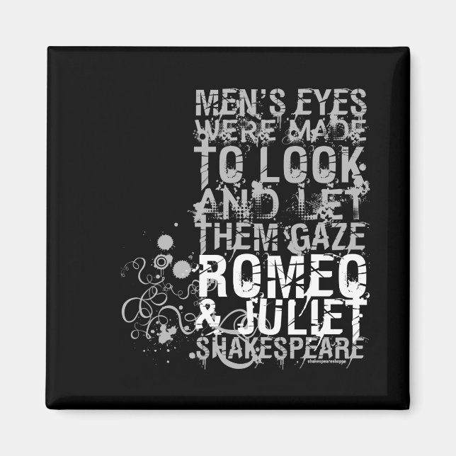 Romeo & Juliet Manar Quote Magnet (Framsidan)