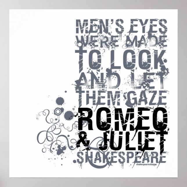 Romeo & Juliet Manar Quote Poster (Framsidan)