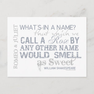 Romeo & Juliet Namn Quote Vykort