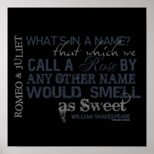 Romeo & Juliet namncitationstecken Poster