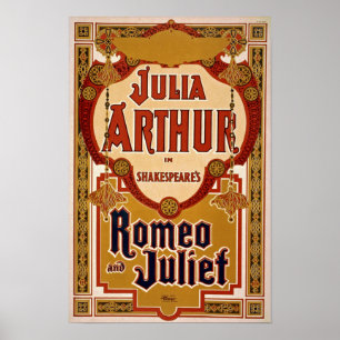 Romeo & Juliet Play Vintage affisch