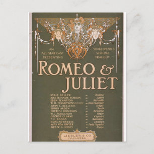 Romeo & Juliet, Retro Theater Vykort