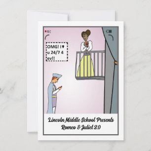 Romeo och Juliet 2.0 Flat Helgdag Card Julkort