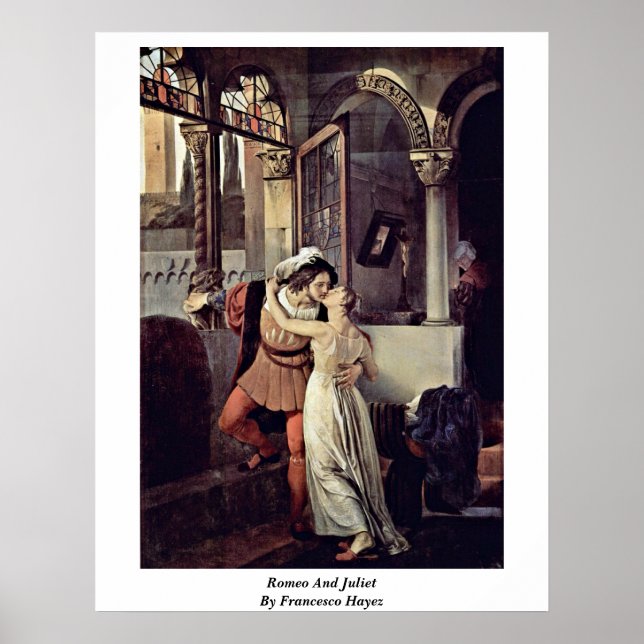 Romeo och Juliet av Francesco Hayez Poster (Framsidan)