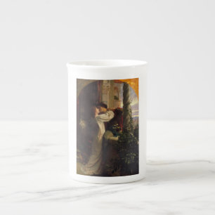 Romeo och Juliet (av Frank Dicksee) Benporslin Mugg