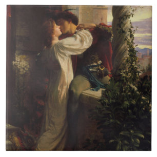 Romeo och Juliet (av Frank Dicksee) Kakelplatta