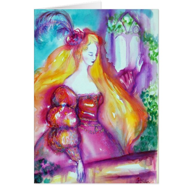 ROMEO OCH JULIET BALCONY SCENE Valentine Day Hälsningskort (Framsidan)