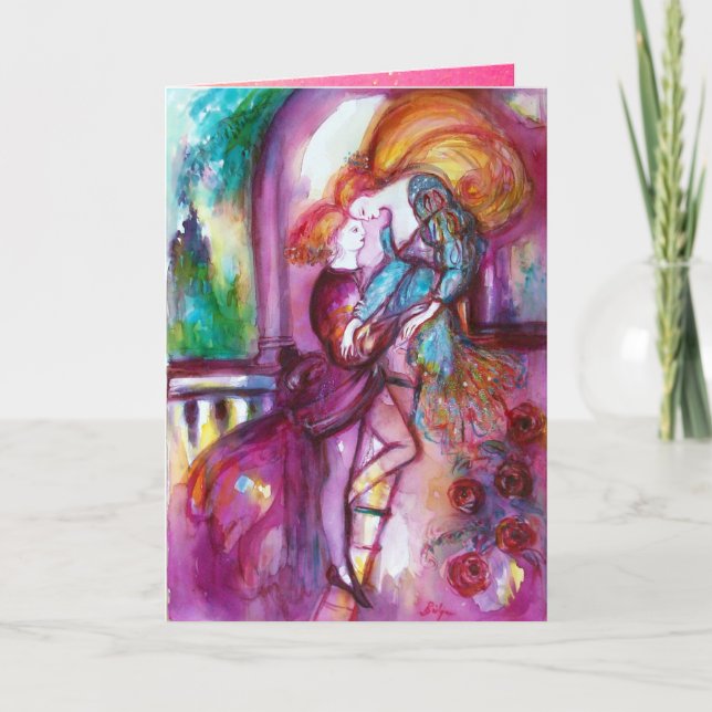 ROMEO OCH JULIET BALCONY SCENE Valentine Day Helgkort (Framsida)