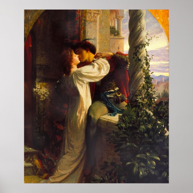 Romeo och Juliet c. 1884 från Herr Frank Dicksee Poster (Framsidan)