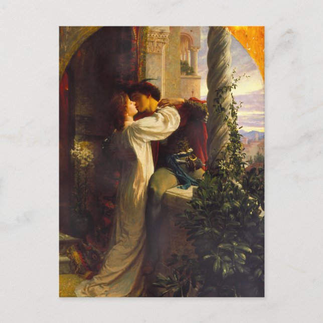 Romeo och Juliet c. 1884 från Herr Frank Dicksee Vykort (Framsida)
