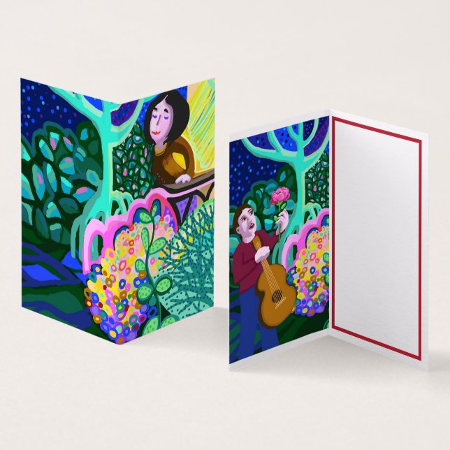 Romeo och Juliet Card Kort (In- och utsida)