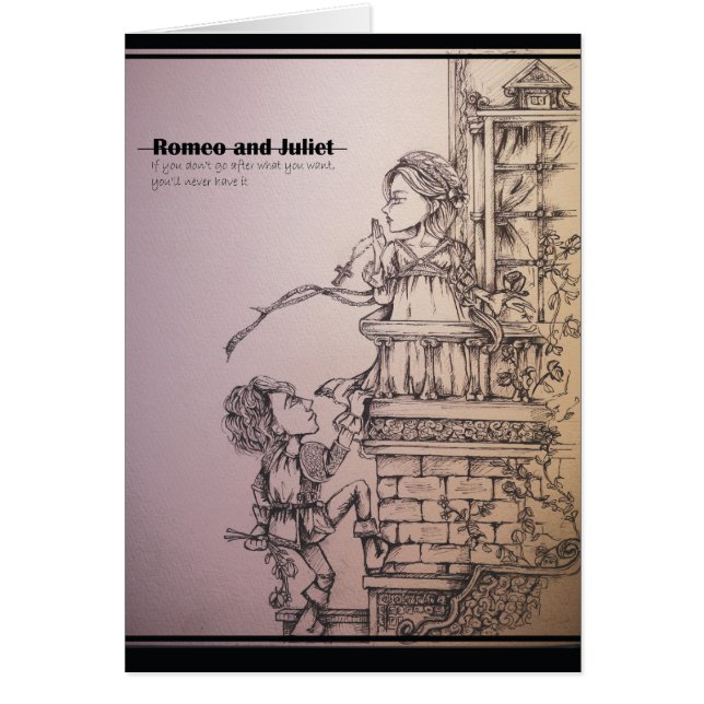 Romeo och Juliet Hälsningskort (Framsidan)