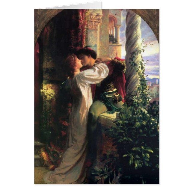 Romeo och Juliet Hemligheten med kärlek Hälsningskort (Framsidan)