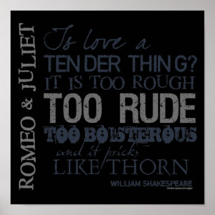 Romeo och Juliet Kärlek Quote Poster