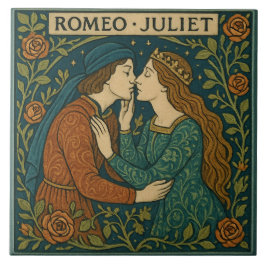Romeo och Juliet - Konst och hantverksbricka Kakelplatta