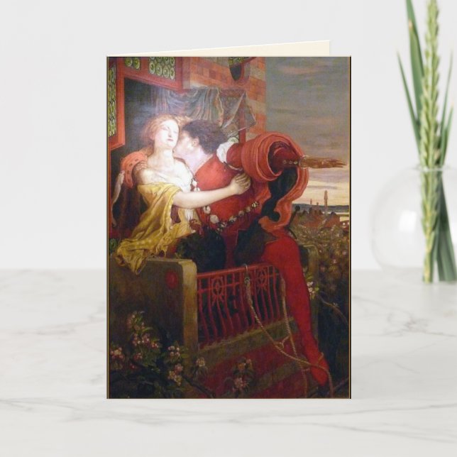 Romeo och Juliet Romantic Valentine Card Helgkort (Framsida)
