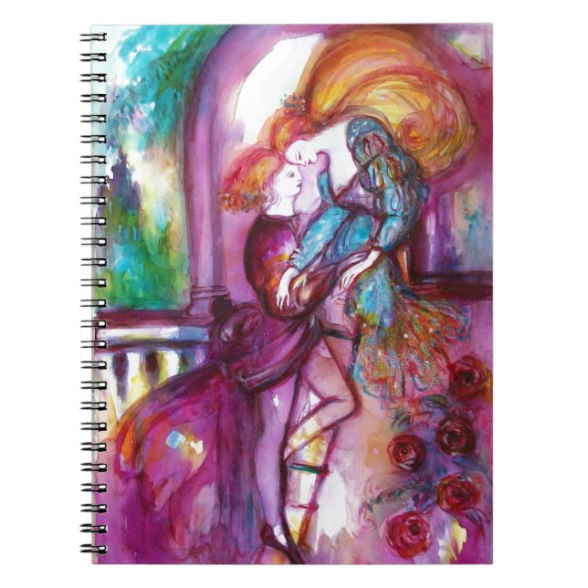ROMEO OCH JULIET Romantic Valentines Day Anteckningsbok Med Spiral (Framsidan)