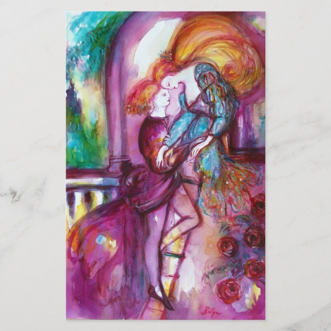 ROMEO OCH JULIET Romantic Valentines Day Brevpapper (Framsida)