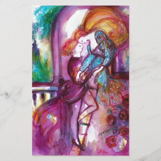 ROMEO OCH JULIET Romantic Valentines Day Brevpapper (Framsida)
