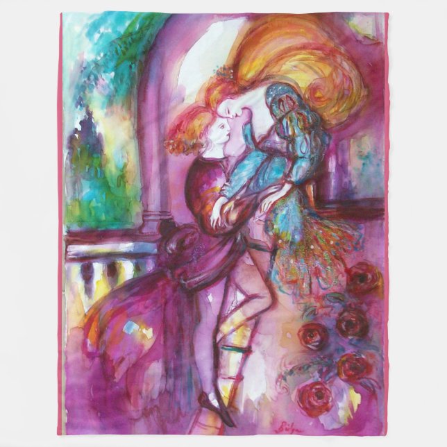 ROMEO OCH JULIET Romantic Valentines Day Fleecefilt (Framsidan)